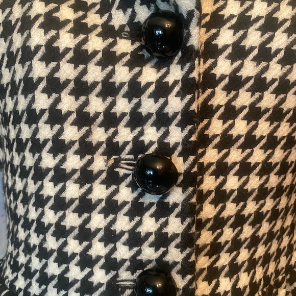 100% Wool, Fitted Houndstooth Women's Blazer, 8 - Picture 3 of 7